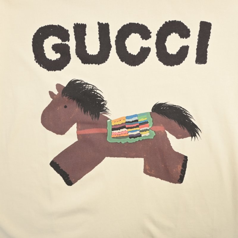 Gucci Horsebit Print Cream T-Shirt view