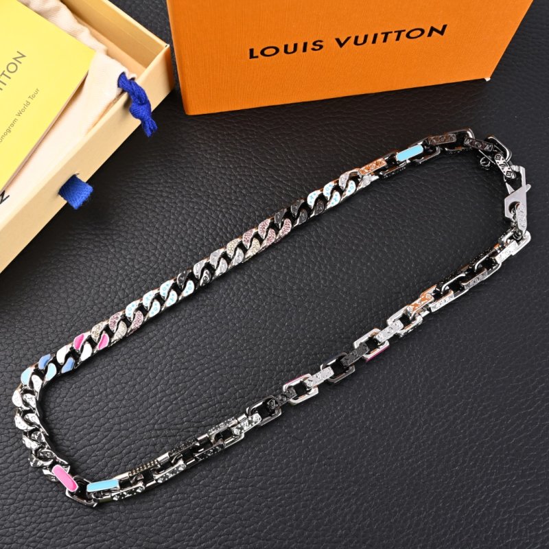 Louis Vuitton LV Multicolor Letter Chain Necklace