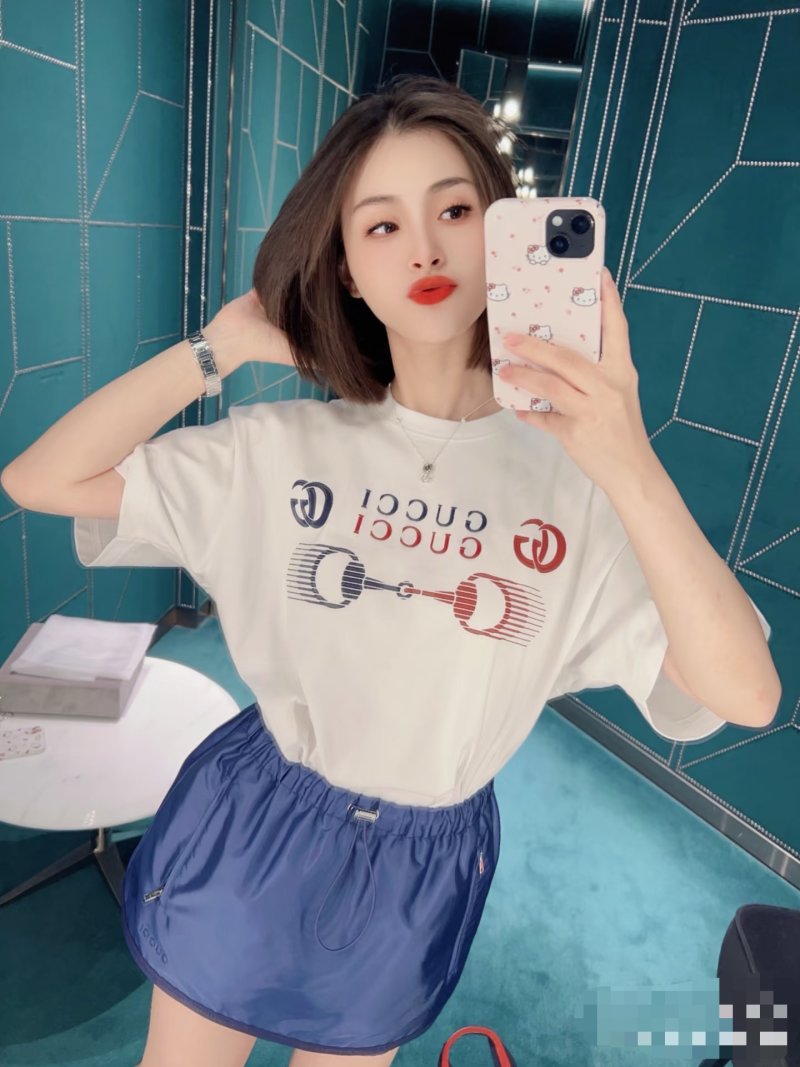 Gucci Logo Print White T-Shirt