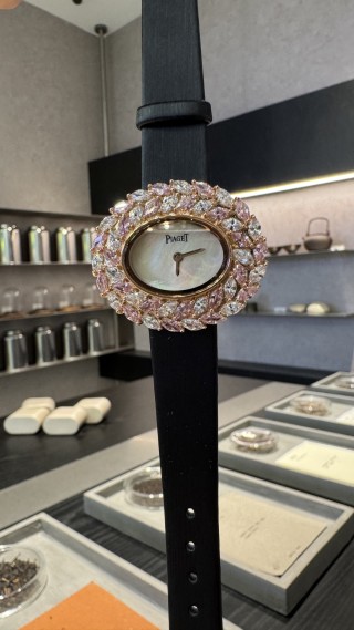 Piaget High Jewelry Diamond Sapphire Watch White Gold Rose Gold
