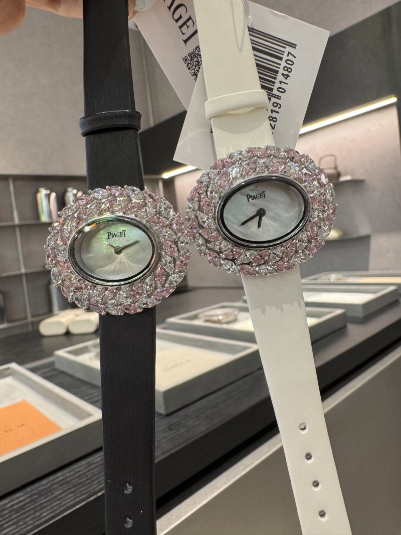 Piaget High Jewelry Diamond Sapphire Watch White Gold Rose Gold view