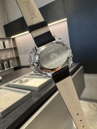 Piaget High Jewelry Diamond Sapphire Watch White Gold Rose Gold view 8