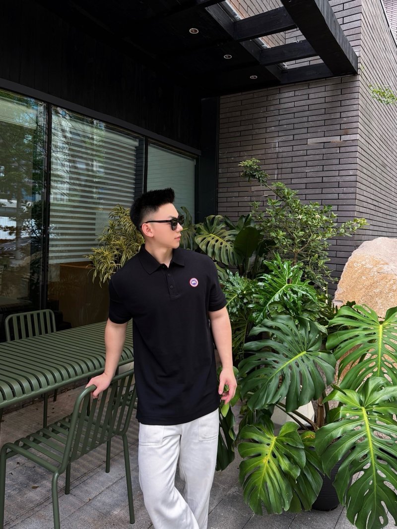 Canada Goose Black Short Sleeve Polo Shirt view