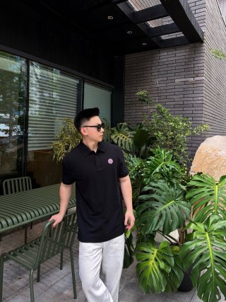 Canada Goose Black Short Sleeve Polo Shirt view 5