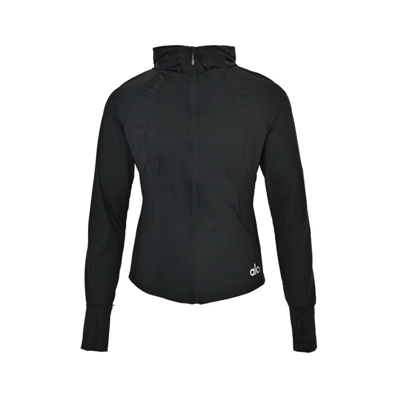 Alo Women's Slim-Fit UV-Protection Yoga Jacket Black