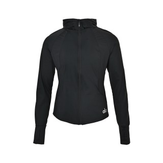 Alo Women's Slim-Fit UV-Protection Yoga Jacket Black view 1