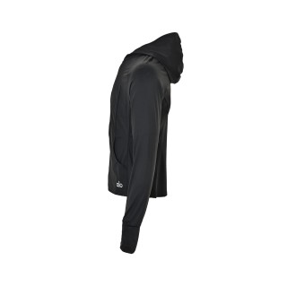 Alo Women's Slim-Fit UV-Protection Yoga Jacket Black view 2