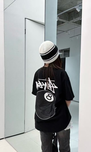 Stüssy Black 8 Ball Graphic T-Shirt view 2
