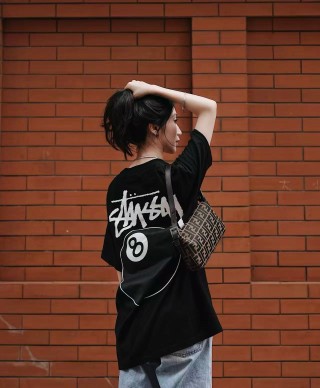 Stüssy Black 8 Ball Graphic T-Shirt view 4