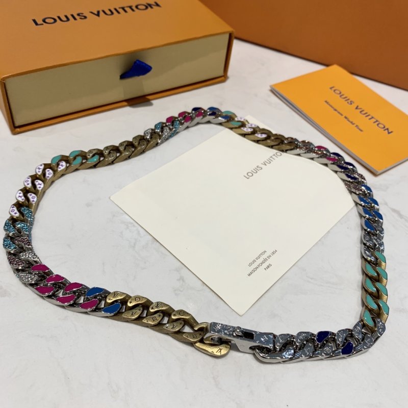 Louis Vuitton Chain Links Multicolor Cuban Necklace 60cm view