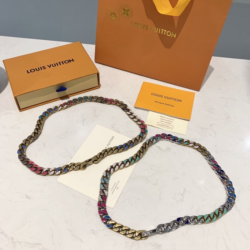 Louis Vuitton Chain Links Multicolor Cuban Necklace 60cm view