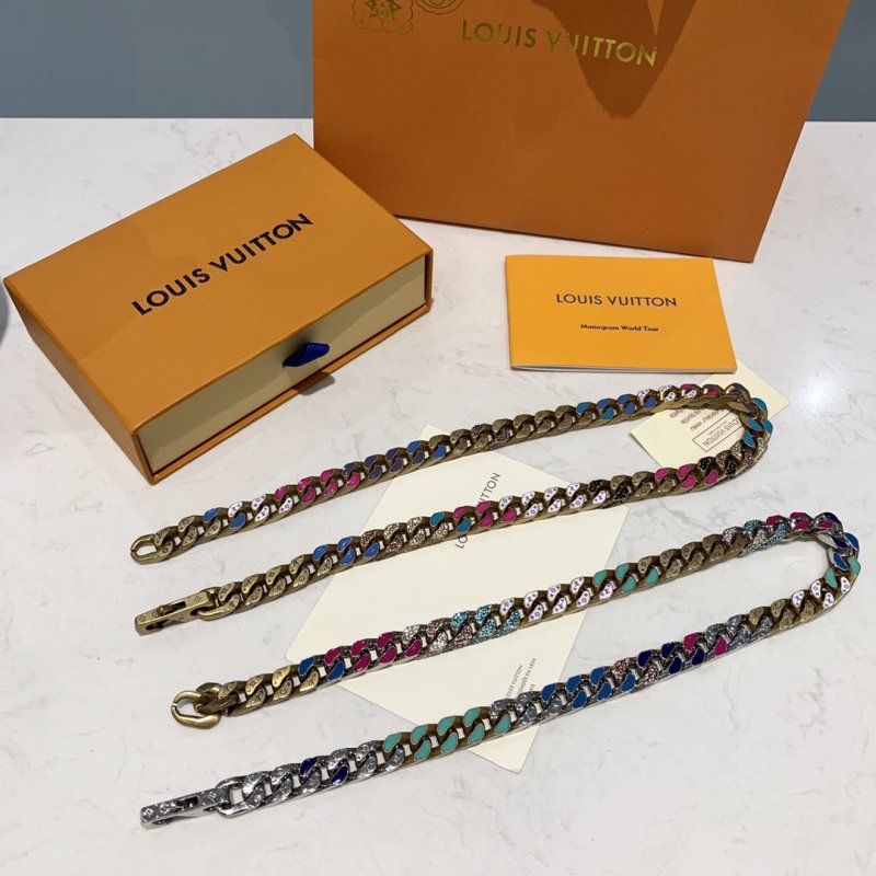 Louis Vuitton Chain Links Multicolor Cuban Necklace 60cm view