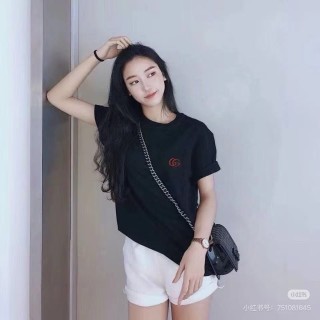 Gucci GG Logo Black Short Sleeve T-Shirt