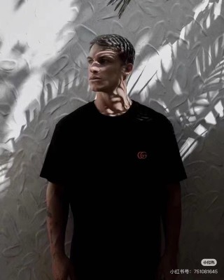 Gucci GG Logo Black Short Sleeve T-Shirt view 3