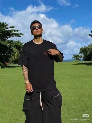 Gucci GG Logo Black Short Sleeve T-Shirt view 5