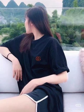 Gucci GG Logo Black Short Sleeve T-Shirt view 6