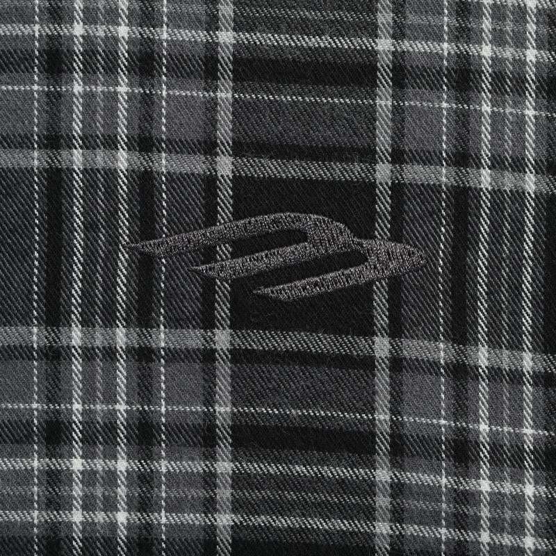 Black & White Plaid Oversized Bomber Jacket view