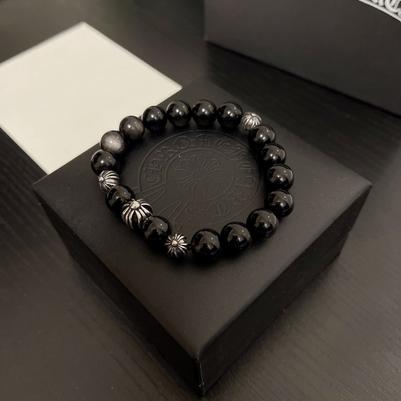 Chrome Hearts Silver Ball Cross Bead Bracelet view