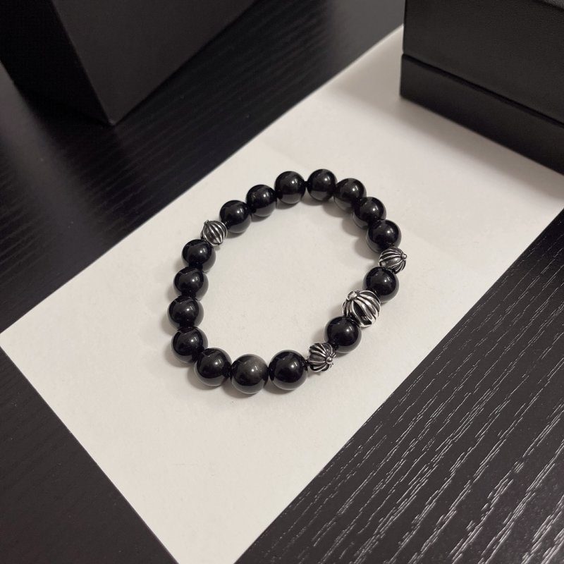 Chrome Hearts Silver Ball Cross Bead Bracelet view