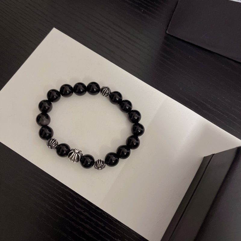 Chrome Hearts Silver Ball Cross Bead Bracelet view
