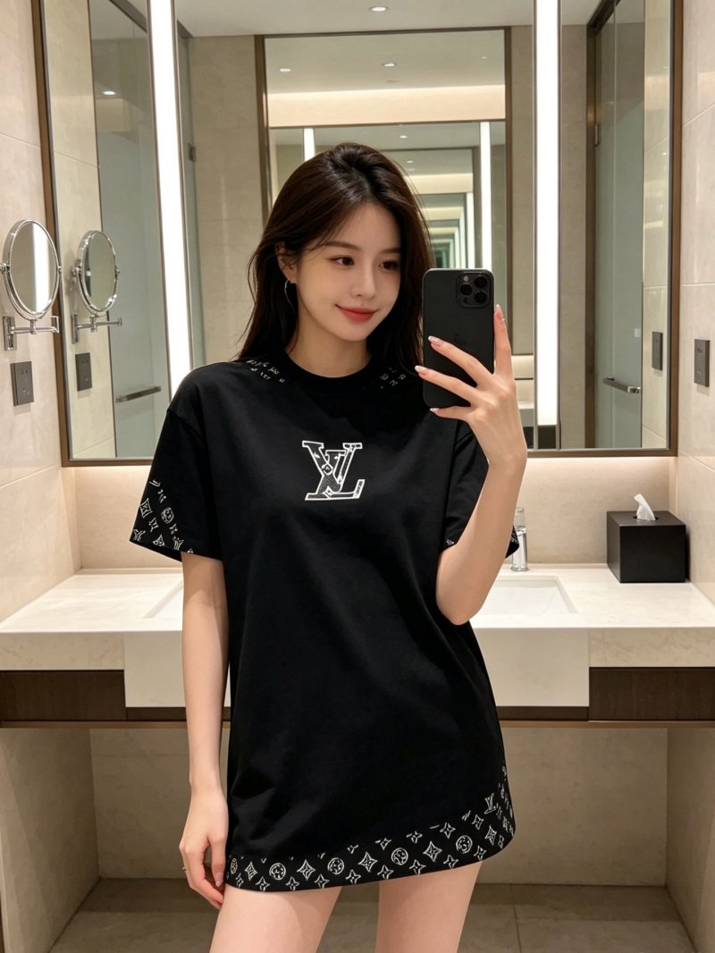 Louis Vuitton LV Embroidered Black T-Shirt view