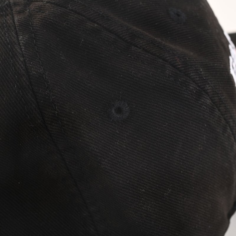 Balenciaga Distressed Wave Logo Baseball Cap Black view
