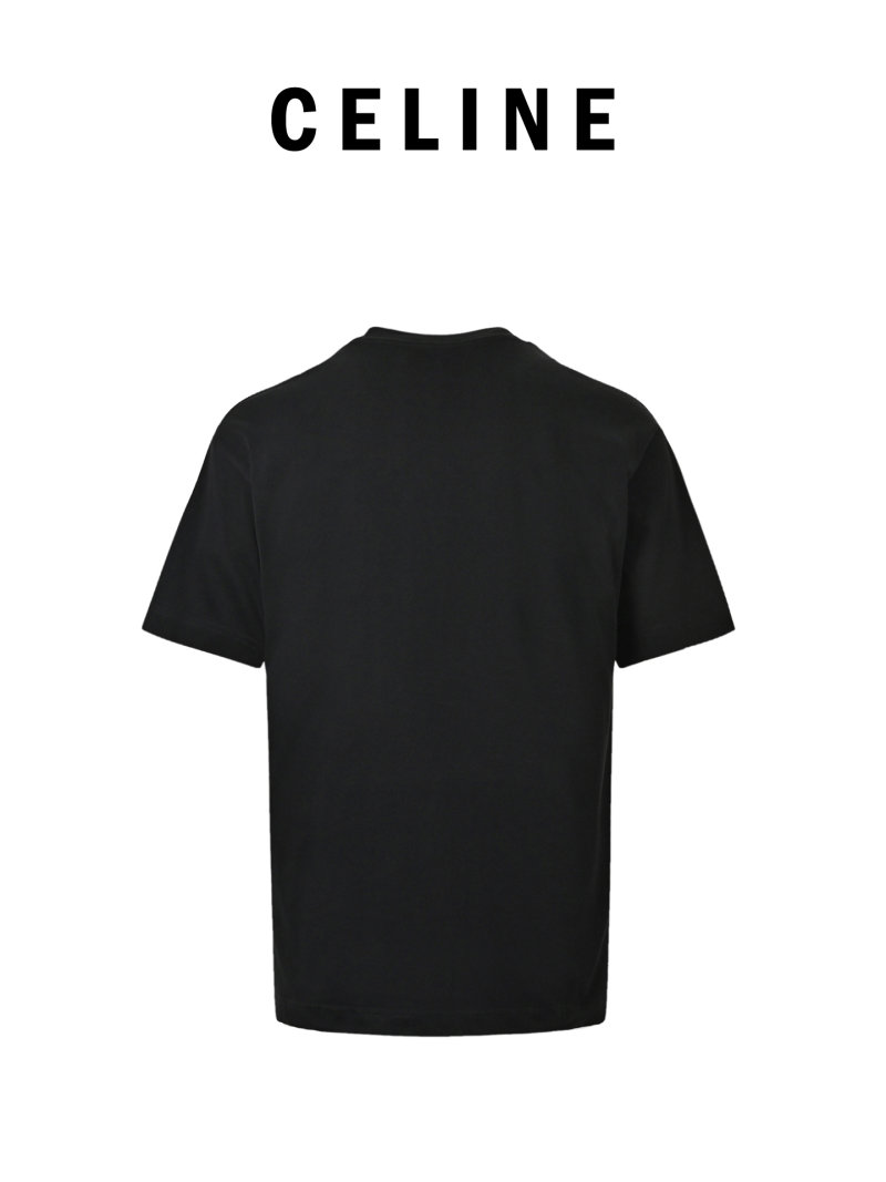 Celine Black Logo Pocket T-Shirt view