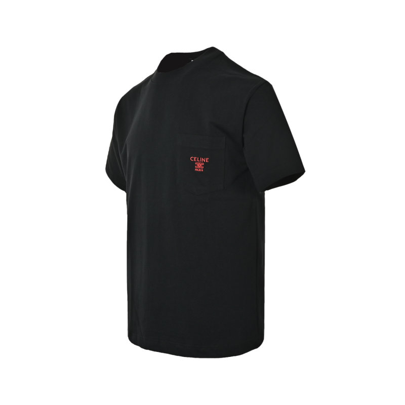 Celine Black Logo Pocket T-Shirt view