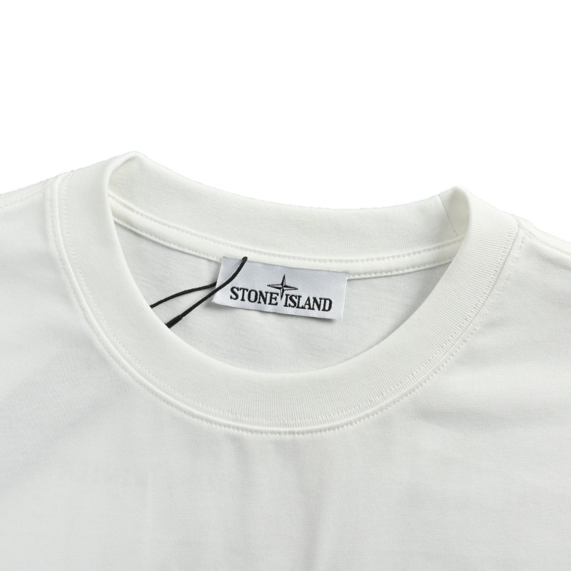 Stone Island White Graphic T-Shirt Formula Steel Autumn Winter view