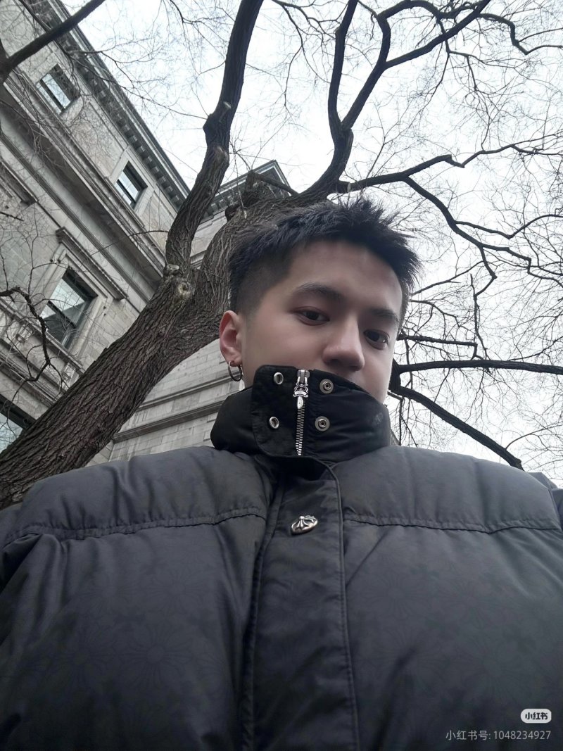Black Quilted Puffer Down Jacket view