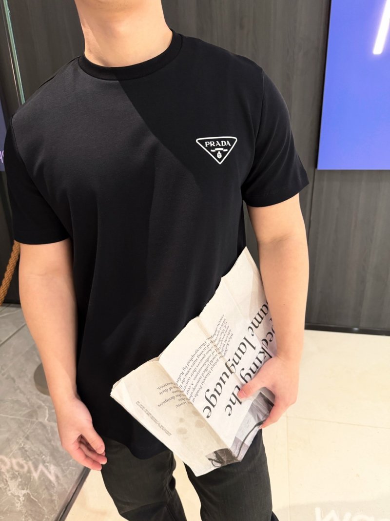 Prada Black Triangle Logo T-Shirt