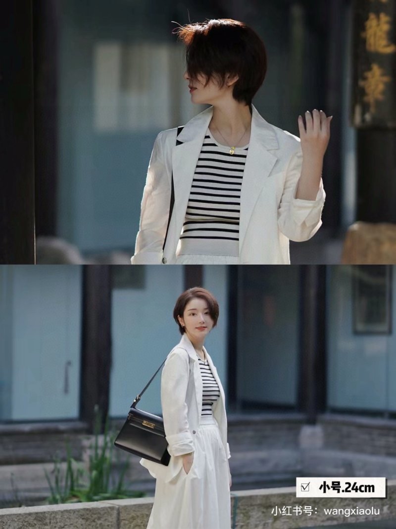 Black Structured Shoulder Bag with Top Handle 24cm view