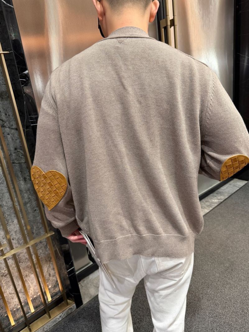 Beige Ribbed Knit Cardigan view