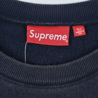 Supreme Cracked Box Logo Crewneck Sweatshirt Navy view 5