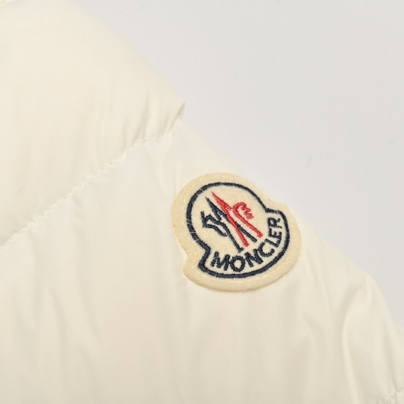 White Puffer Down Jacket with Faux Fur Collar view