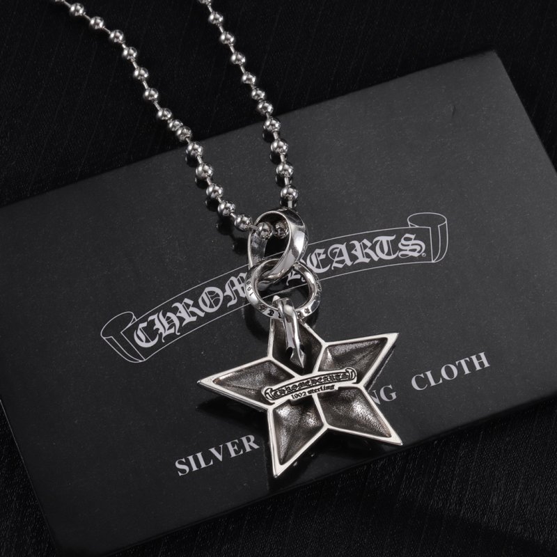Chrome Hearts Silver Five-Pointed Star Pendant Necklace view