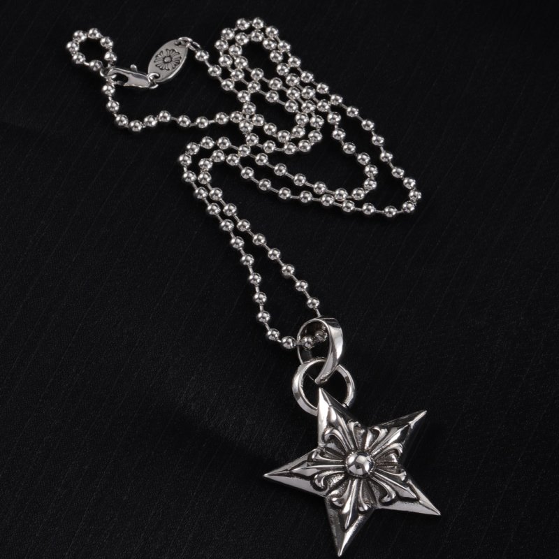 Chrome Hearts Silver Five-Pointed Star Pendant Necklace view