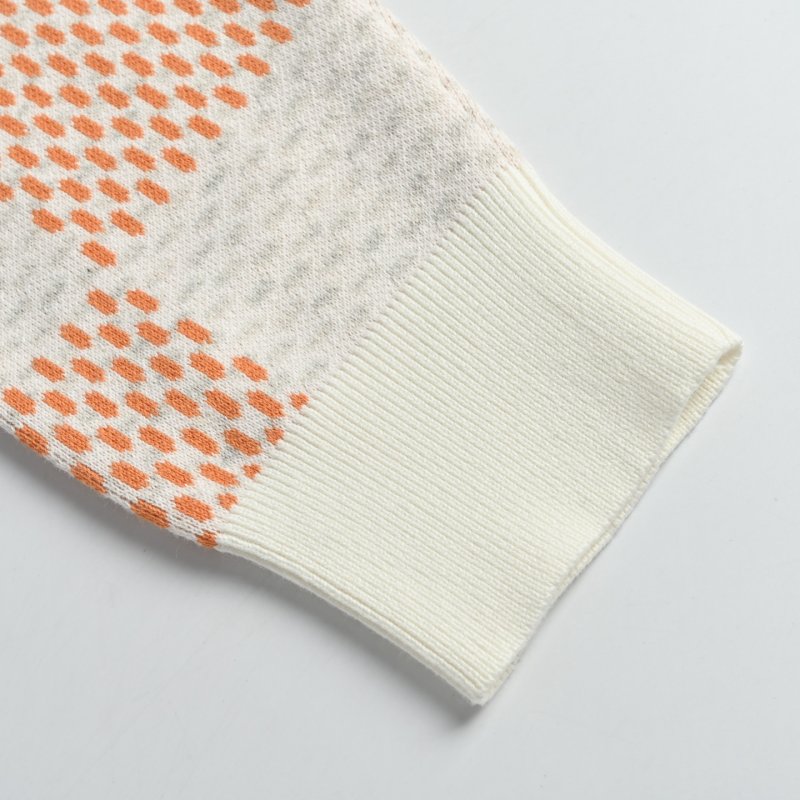 Louis Vuitton Damier Jacquard Crew Neck Sweater Cream Orange view