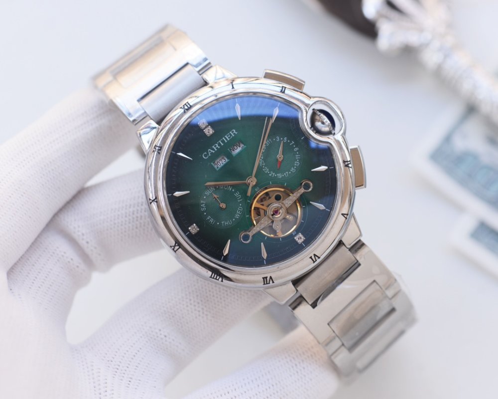 Cartier Rotonde Skeleton Automatic Men's Watch 44mm Silver view