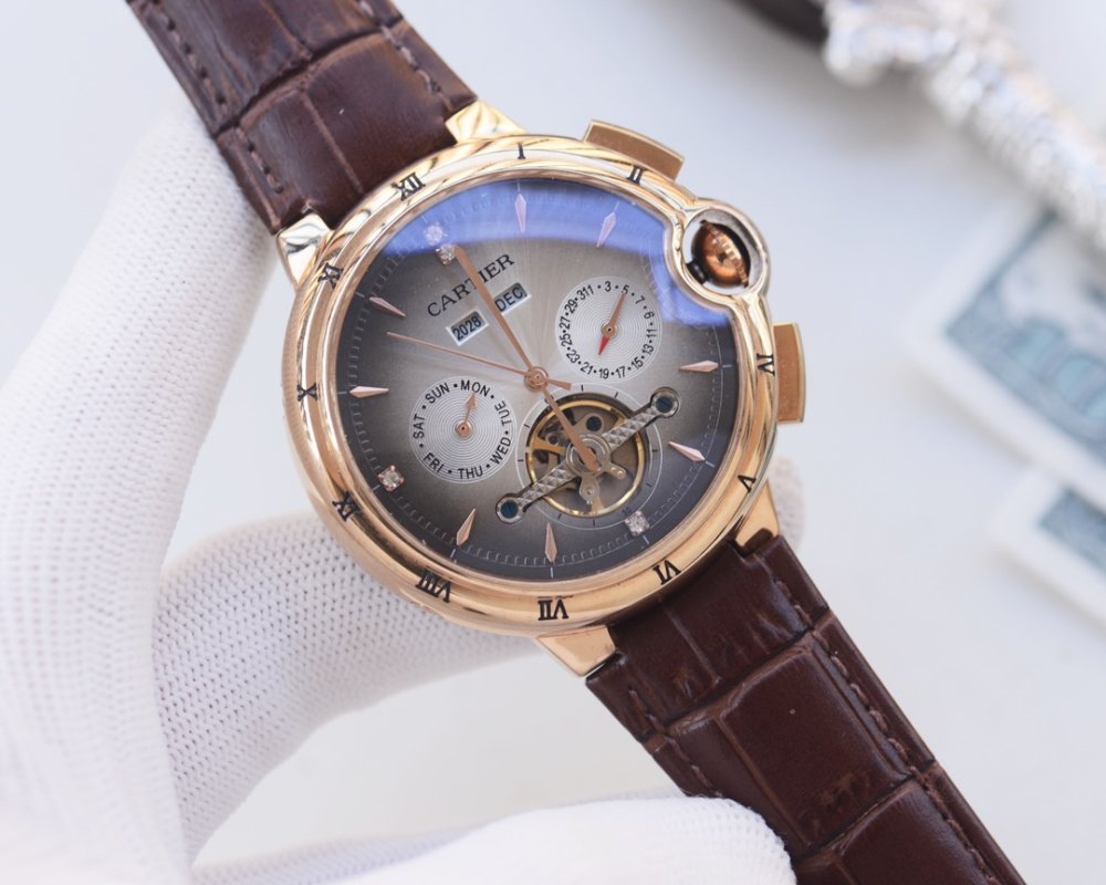 Cartier Rotonde Skeleton Automatic Men's Watch 44mm Silver view