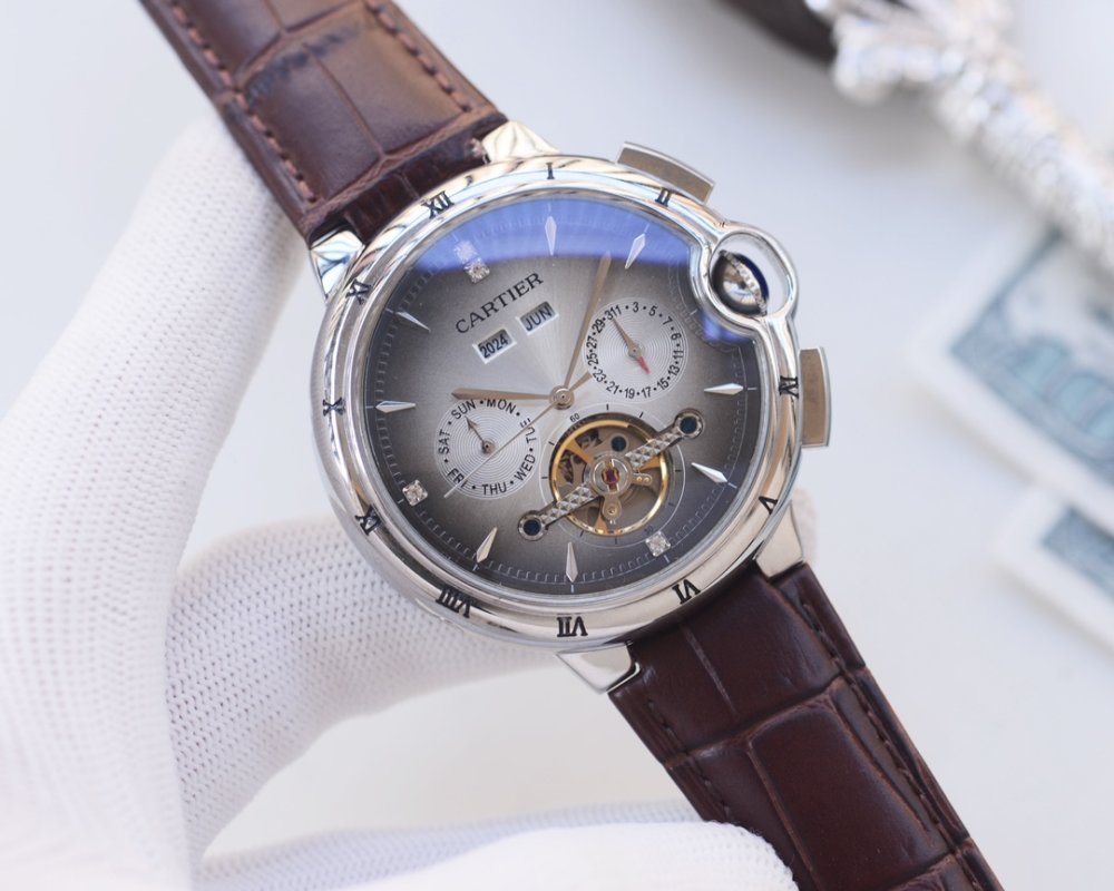 Cartier Rotonde Skeleton Automatic Men's Watch 44mm Silver view