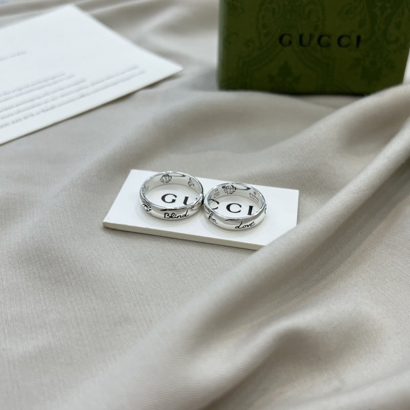 Gucci Double G Love Fearless Narrow Silver Ring view