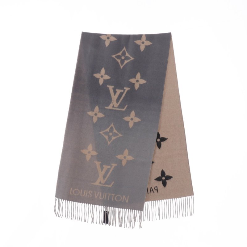 Louis Vuitton LV Monogram Gradient Wool Cashmere Scarf - Grey view