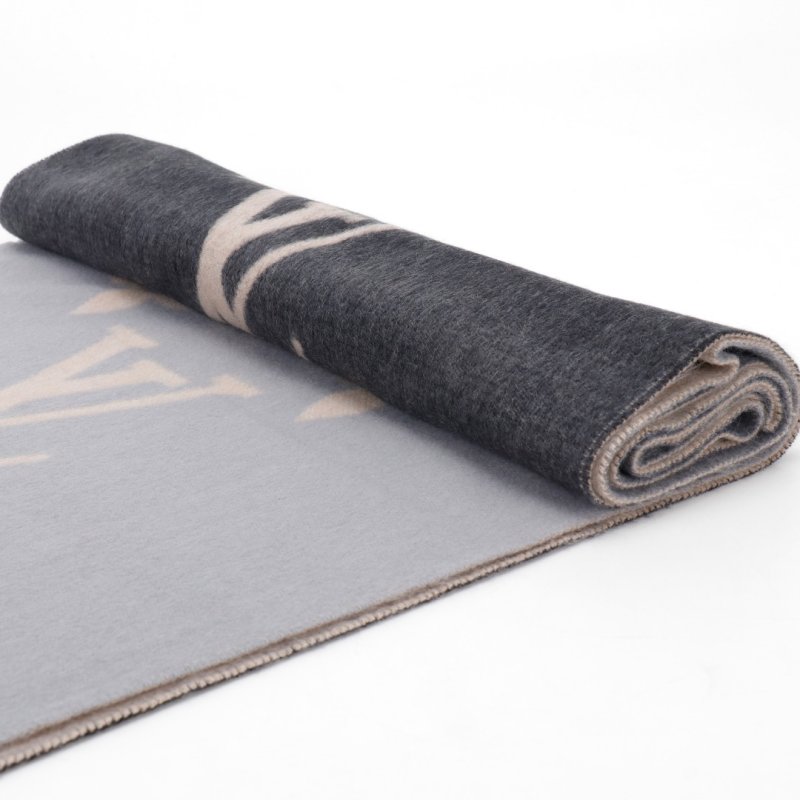 Louis Vuitton LV Monogram Gradient Wool Cashmere Scarf - Grey view