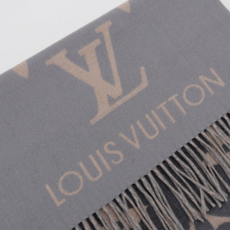 Louis Vuitton LV Monogram Gradient Wool Cashmere Scarf - Grey view