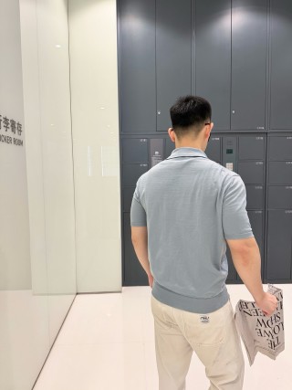 Light Grey Short Sleeve Polo Shirt view 5