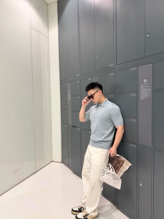 Light Grey Short Sleeve Polo Shirt view 8