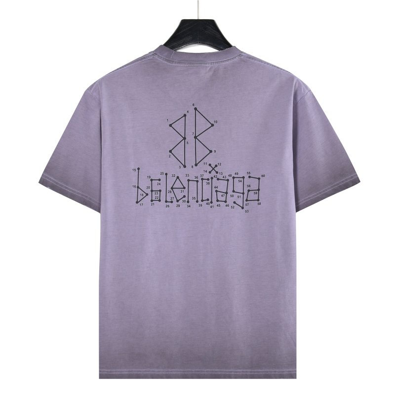 Balenciaga Outlined Logo Lavender T-Shirt view