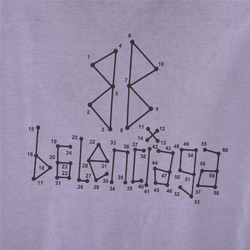 Balenciaga Outlined Logo Lavender T-Shirt view