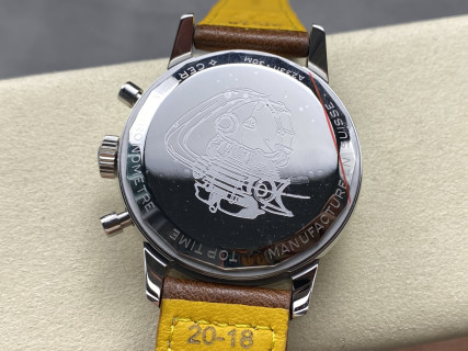 Breitling Top Time Chronograph White Dial Brown Leather view 7